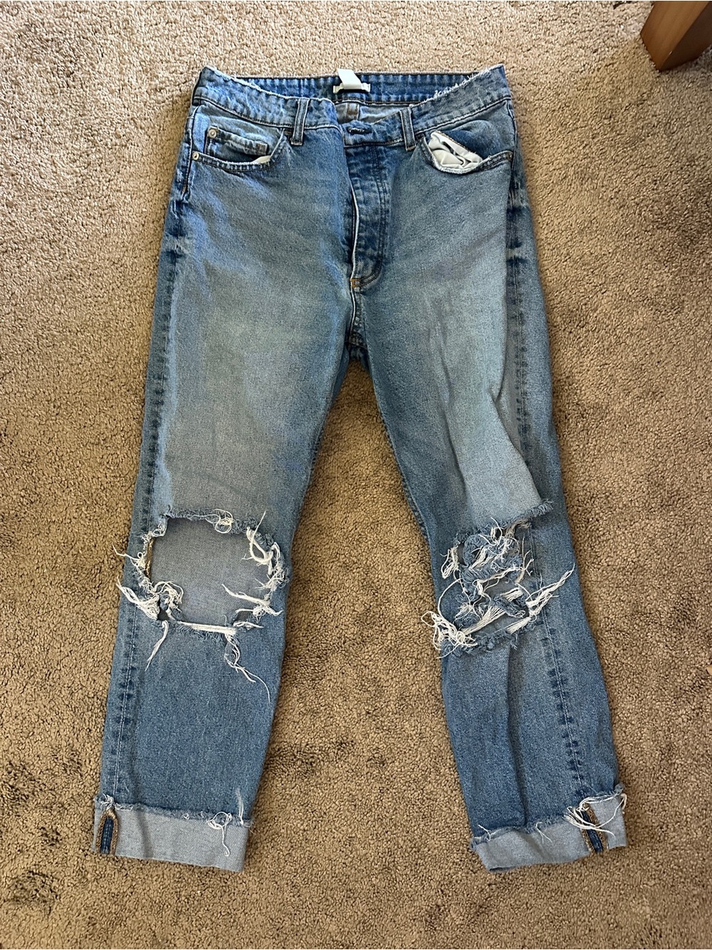 H&M distressed jeans